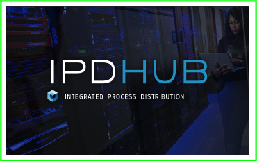 Markenentwicklung: IPDHUB - INTEGRATED PROCESS DISTRIBUTION. Informationstechnologie.