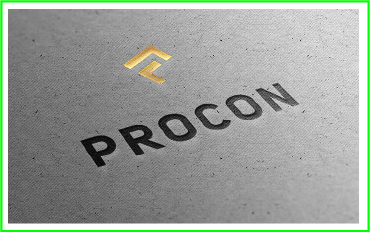 Logogestaltung: PROCON - Vertical thinking. Projektentwicklung & Immobilienservices.